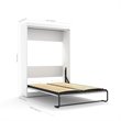Pemberly Row Modern Wood Full Wall Bed with Hardware Included in White