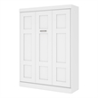 Pemberly Row Modern Wood Full Wall Bed with Hardware Included in White