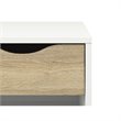 Pemberley Row Engineered Wood White and Oak Nightstand Rectangular 19.57