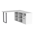 Pemberley Row Wood White Office Writing Desk L Shaped Reversible 59.3