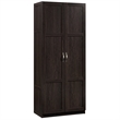 Pemberley Row Engineered Wood Cinnamon Cherry Storage Cabinet Rectangular Four Adjustable Shelves 71.5