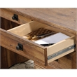 Pemberley Row Engineered Wood Vintage Oak Executive Desk Rectangular 65
