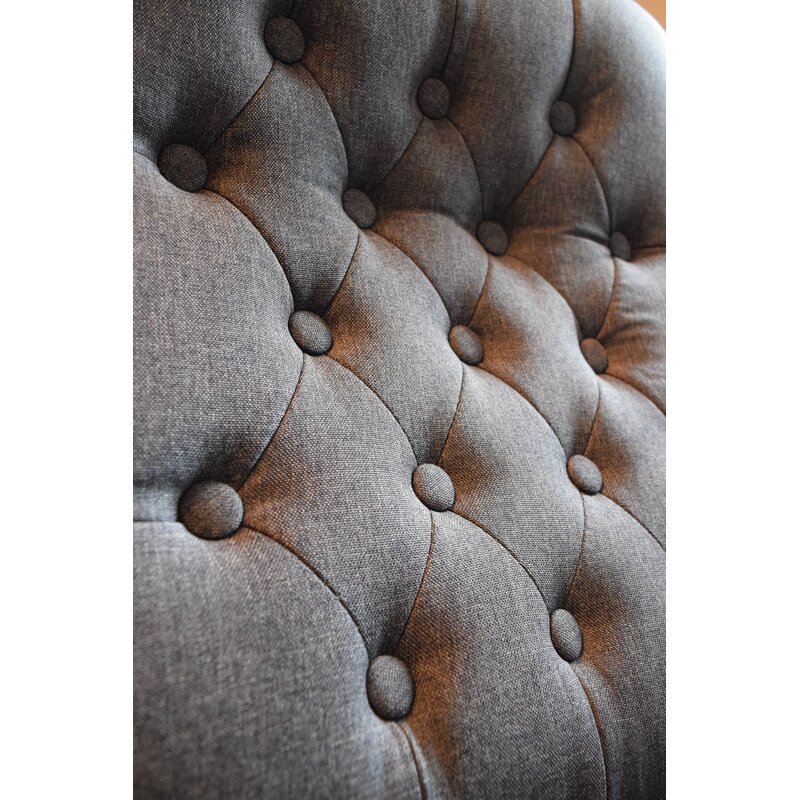 Pemberley Row Commercial Grade Linen Slate Gray Executive Chair High-Back Button-Tufted 47