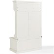 Pemberley Row Hardwood Distressed White Hall Tree Rectangular 64.5