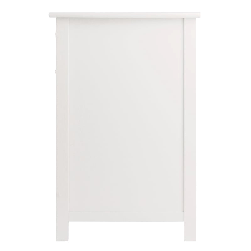 Pemberly Row Transitional Composite Wood Office Writing Desk in White