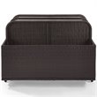 Pemberly Row Coastal Wicker / Rattan Patio Float Caddy in Brown