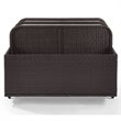 Pemberly Row Coastal Wicker / Rattan Patio Float Caddy in Brown