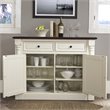 Pemberley Row Hardwood and Veneer White Buffet Rectangular Adjustable Shelves 36.25