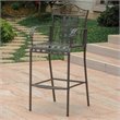 Pemberly Row Patio Bar Stool in Brown (Set of 2)