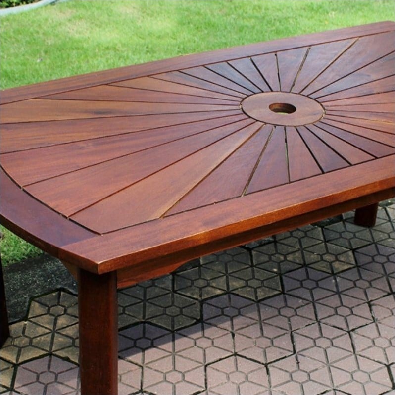 Pemberly Row Sunrise Patio Coffee Table