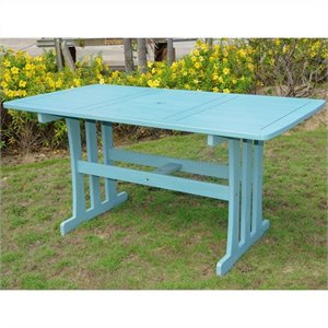 Pemberly Row 59&quot Patio Dining Table in Sky Blue