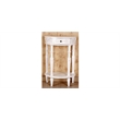 Pemberley Row Hardwood Antique White Console Table Half Moon 30