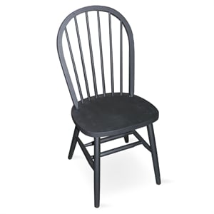 Pemberly Row 18.13&quot Traditional Wood Spindle Back Dining Chair in Natural/White