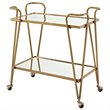 Pemberley Row Iron Gold Bar Cart Rectangular Mirrored 31.75