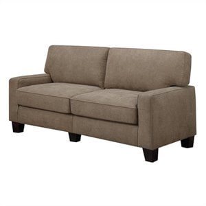 Pemberley Row Polyester Fawn Tan Sofa Rectangular Memory Foam 73&quot Unassembled
