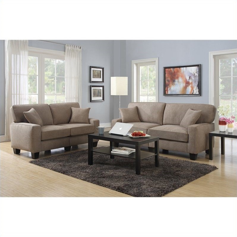 Pemberley Row Fabric Fawn Tan Sofa Rectangular 78