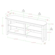 Pemberly Row Modern Wood Corner TV Stand for TVs up to 58