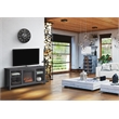 Pemberley Row MDF Charcoal Gray TV Stand Rectangular Electric Fireplace 58
