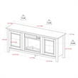 Pemberly Row Modern Wood Fireplace TV Stand for TVs up to 58