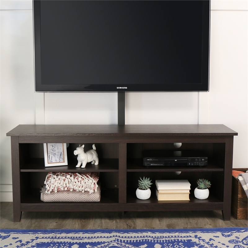 Pemberly Row Transitional Wood TV Stand for TVs up to 58