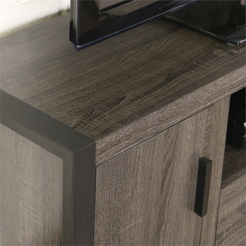 Pemberly Row Industrial Wood TV Stand for TVs up to 60