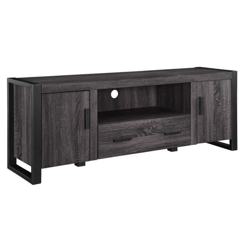 Pemberly Row Industrial Wood TV Stand for TVs up to 60