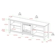Pemberly Row Modern Wood Fireplace TV Stand for TVs up to 70