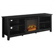 Pemberly Row Modern Wood Fireplace TV Stand for TVs up to 70