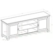 Pemberly Row Traditional Wood Sliding Door TV Console for TVs up to 70