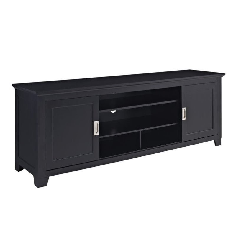 Pemberly Row Traditional Wood Sliding Door TV Console for TVs up to 70