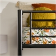 Pemberly Row Modern Steel Metal Twin Size Loft Bunk Bed in Black