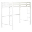 Pemberly Row Transitional Steel Metal Twin Loft Bed in White