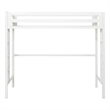 Pemberly Row Transitional Steel Metal Twin Loft Bed in White
