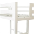 Pemberly Row Transitional Steel Metal Twin Loft Bed in White