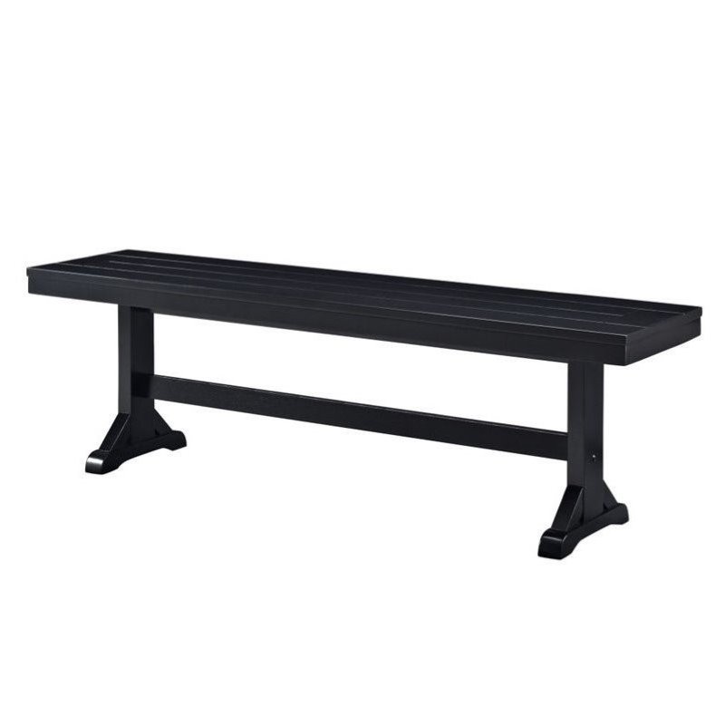 Pemberley Row Wood Antique Black Dining Bench Rectangular 60