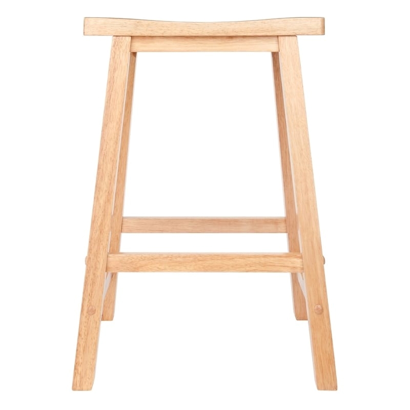 Pemberley Row Solid Wood Natural Counter Stool Rectangular 24