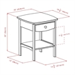 Pemberly Row Transitional Solid Wood End Table with Drawer in White