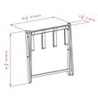 Pemberly Row Transitional Solid Wood/Fabric Luggage Rack with Basket in Espresso