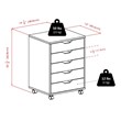 Pemberley Row Composite Wood Black Storage Cabinet Rectangular 26.3