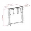 Pemberley Row Solid Wood Antique Walnut Luggage Rack 26.54