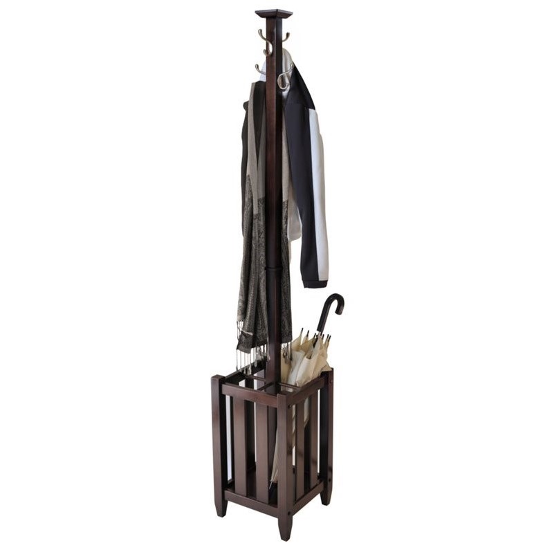 Pemberley Row Solid Wood Cappuccino Coat Tree Rectangular 71.52