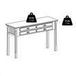 Pemberly Row 4-Drawer Transitional Solid Wood Console Table in Black
