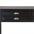 Pemberly Row 4-Drawer Transitional Solid Wood Console Table in Black