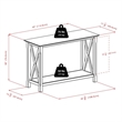 Pemberly Row X Designed Transitional Solid Wood Console Table in Cappuccino