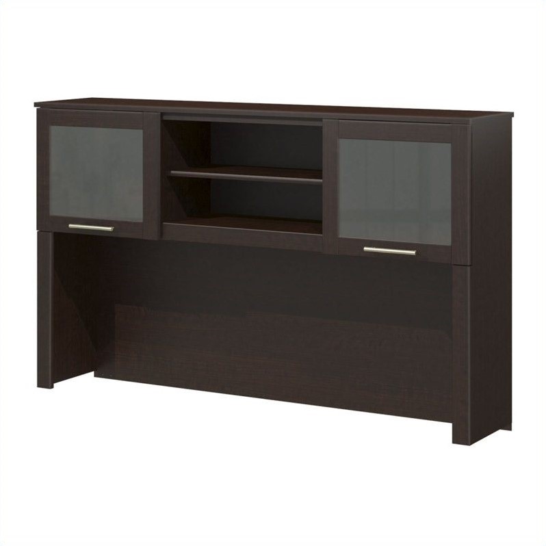 Pemberly Row 60W Hutch in Mocha Cherry