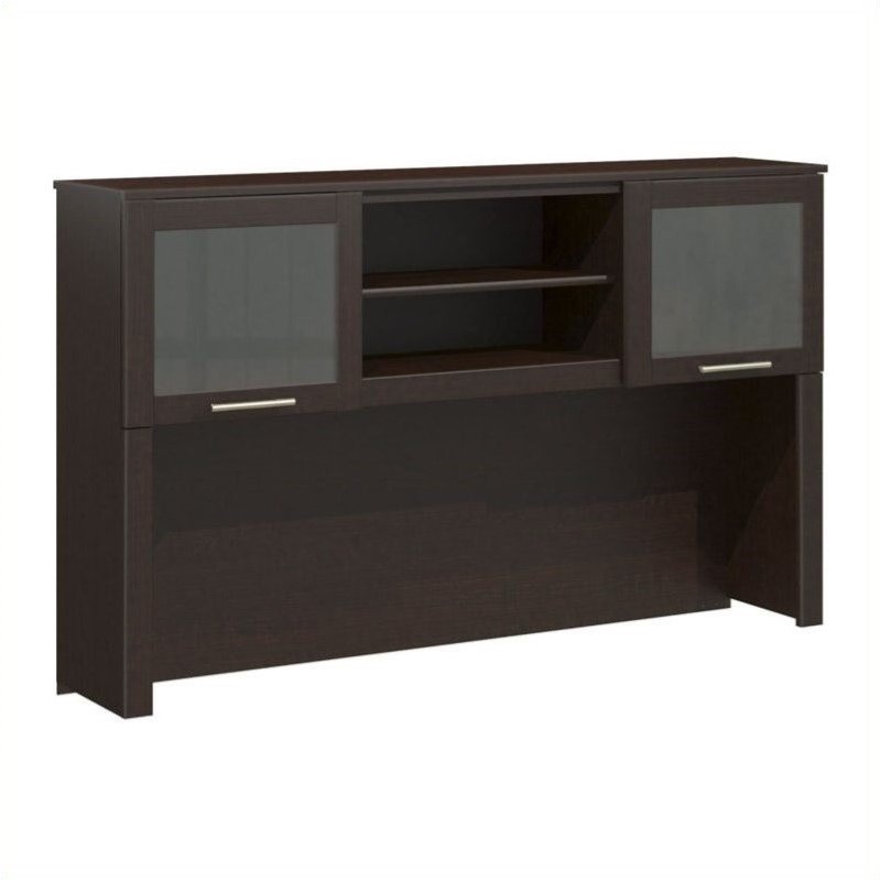Pemberly Row 60W Hutch in Mocha Cherry