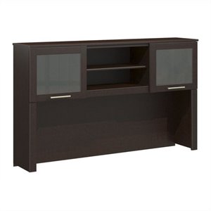 Pemberly Row 60W Hutch in Mocha Cherry