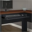 Pemberley Row Laminate Antique Black Office Set L Shaped Desk with Bookcase and File Cabinet