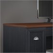 Pemberley Row Laminate Antique Black Office Set L Shaped Desk with Bookcase and File Cabinet