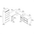 Pemberly Row 3 Piece Office Set in Antique White